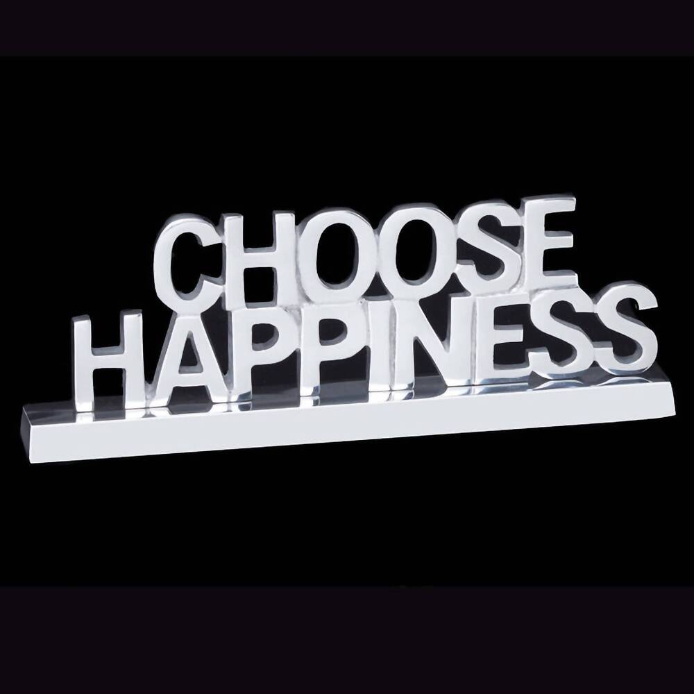 NEW INSPIRED GENERATIONS choose happiness decorative sign in silver